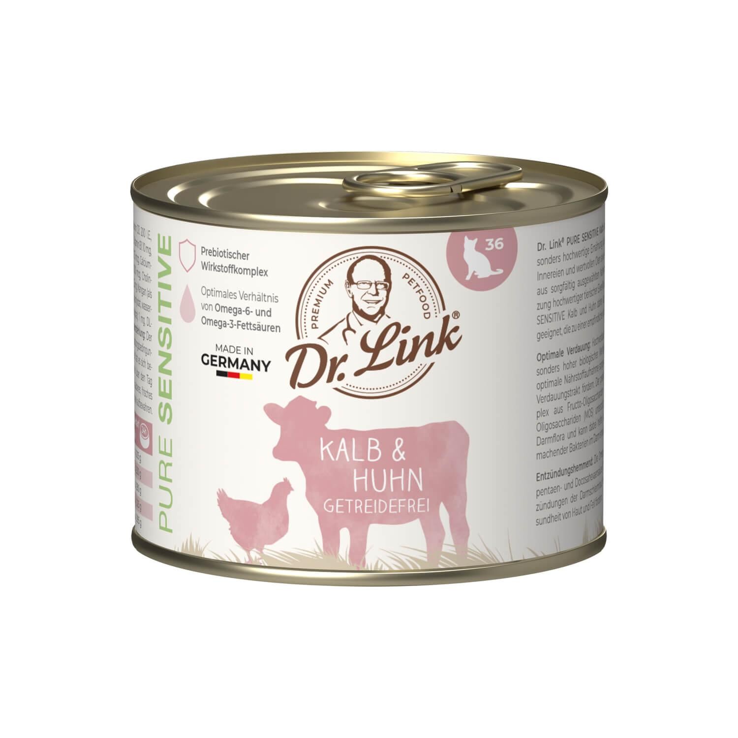 Dr. Link® PURE SENSITIVE 1x200g Kalb und Huhn | Probedose