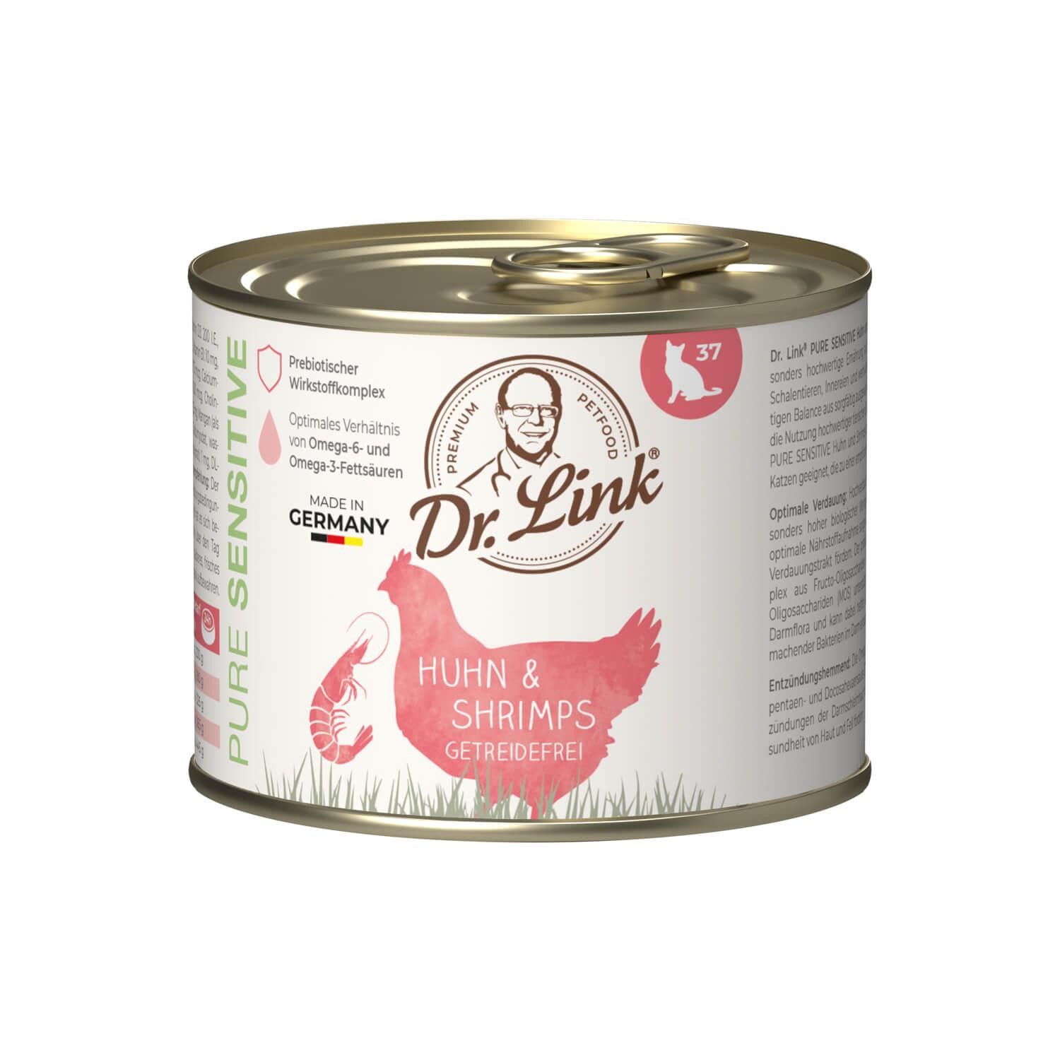 Dr. Link® PURE SENSITIVE 6x200g Huhn und Shrimps