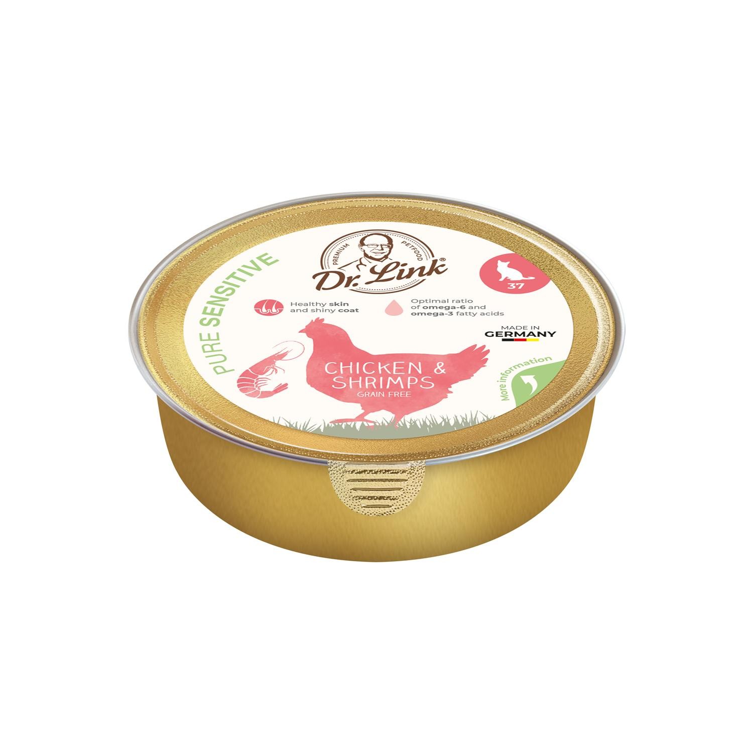 Dr. Link® PURE SENSITIVE 12x85g Chicken and shrimps
