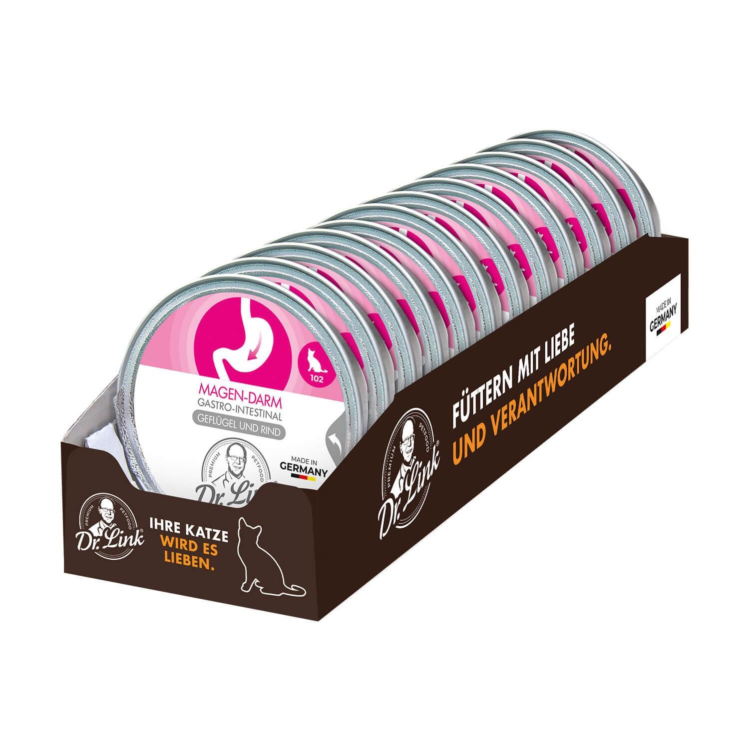 Dr. Link® SPEZIAL-DIÄT 12x85g Magen-Darm | Gastro-Intestinal Geflügel und Rind
