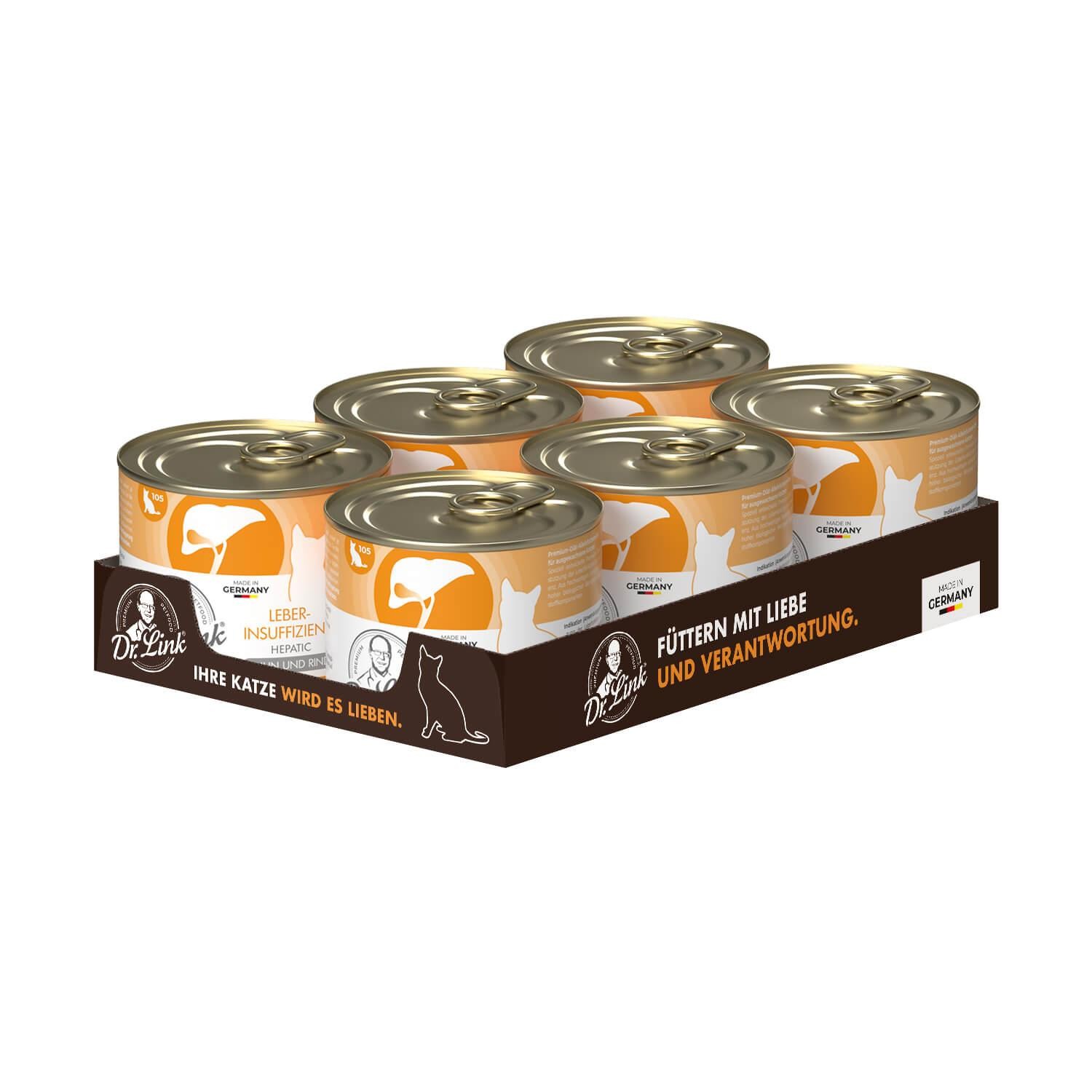 Dr. Link® SPEZIAL-DIÄT 6x200g Leberinsuffizienz | Hepatic Huhn und Rind