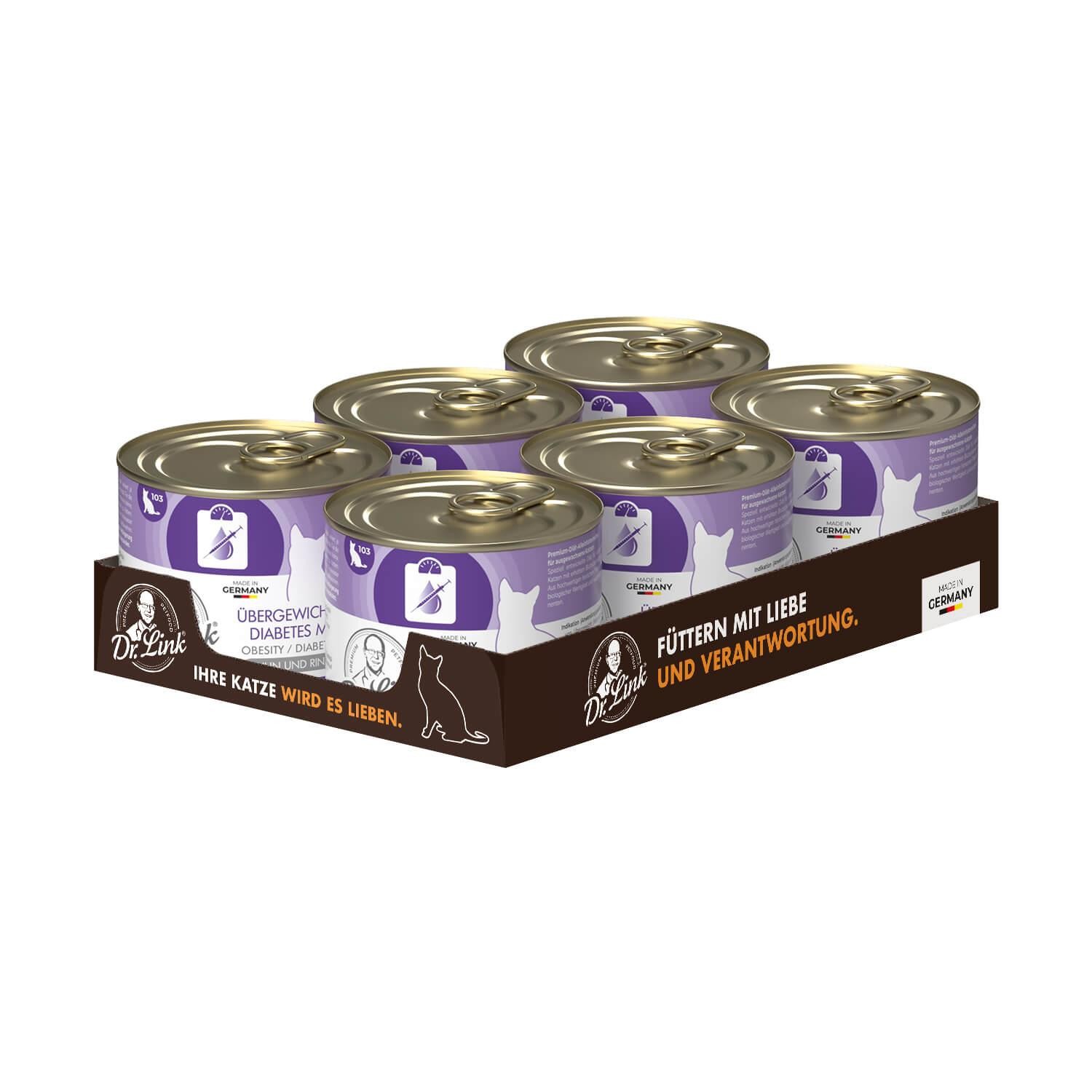 Dr. Link® SPEZIAL-DIÄT 6x200g Übergewicht / Diabetes m. | Obesity / Diabetic Huhn und Rind