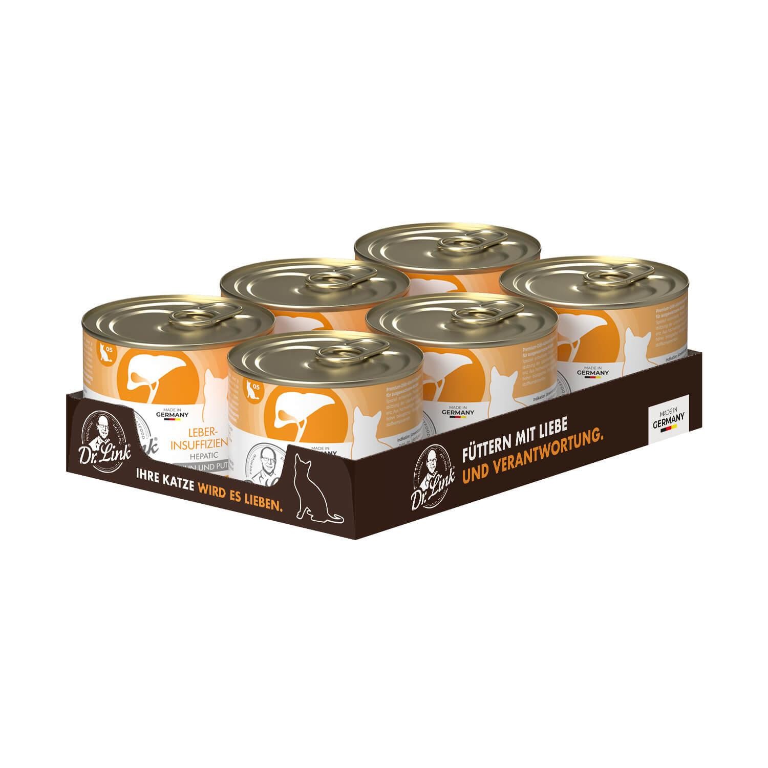 Dr. Link® SPEZIAL-DIÄT 6x200g Leberinsuffizienz | Hepatic Huhn und Pute