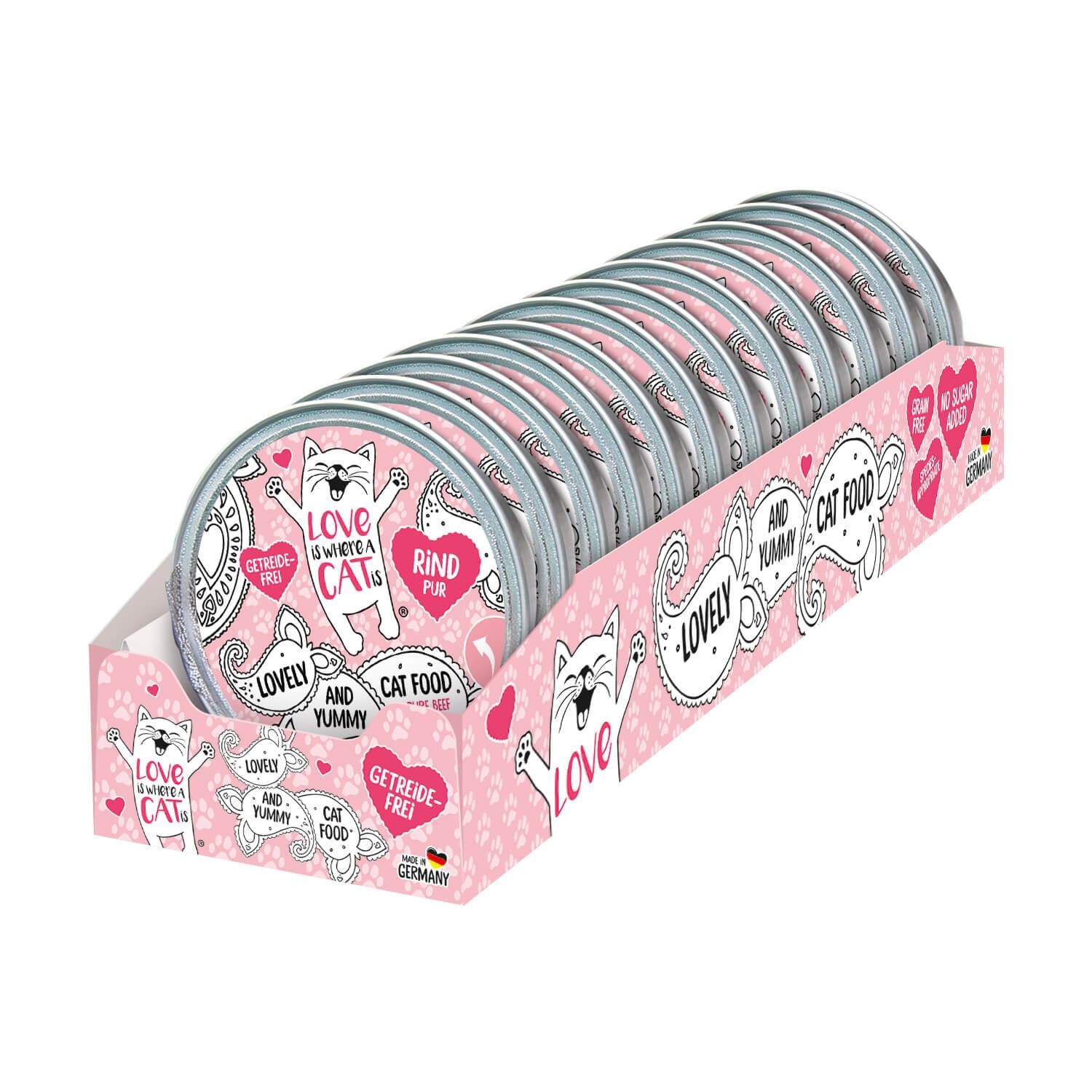 LOVE IS WHERE A CAT IS® 12x85g Rind pur