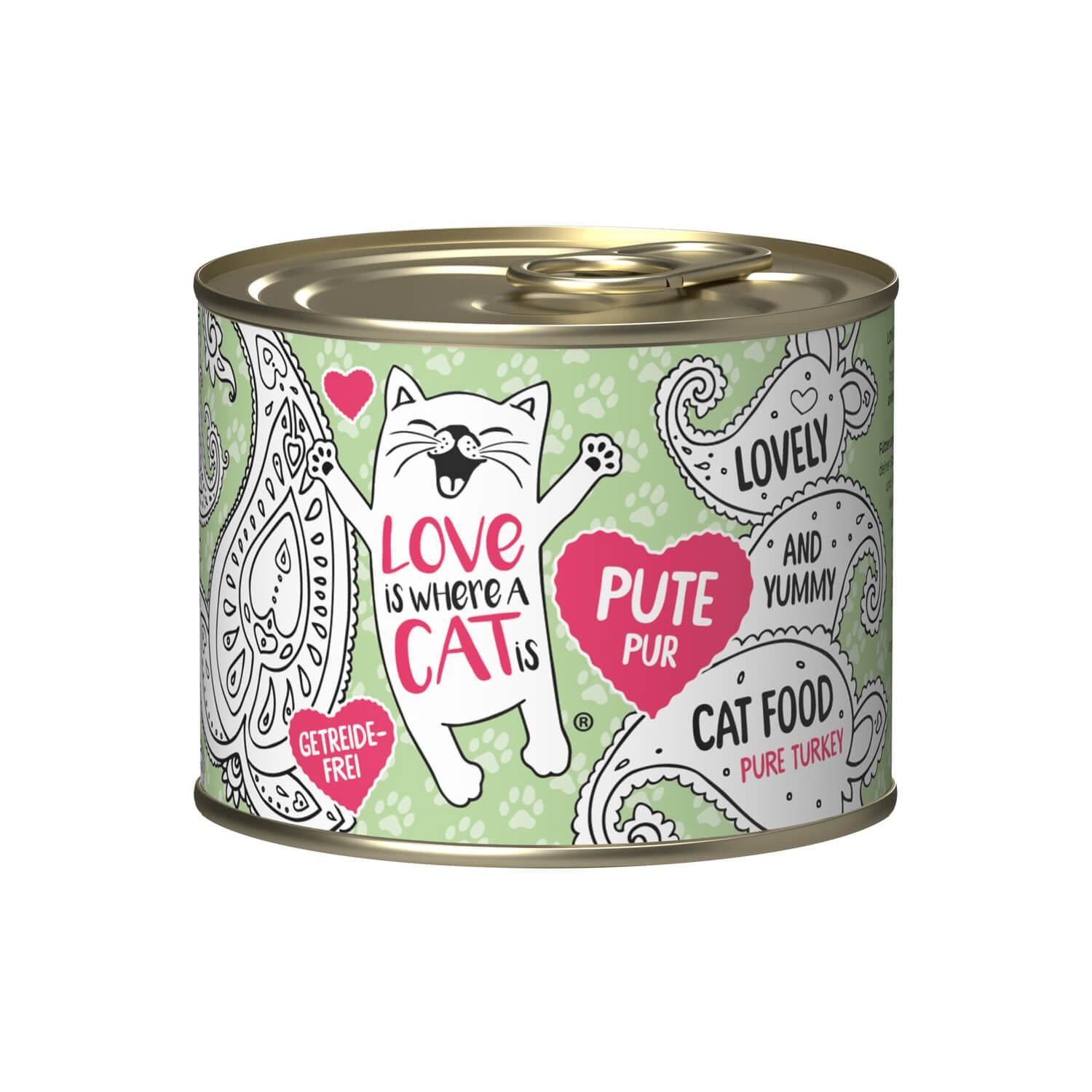 LOVE IS WHERE A CAT IS® 1x200g Pute pur | Probedose