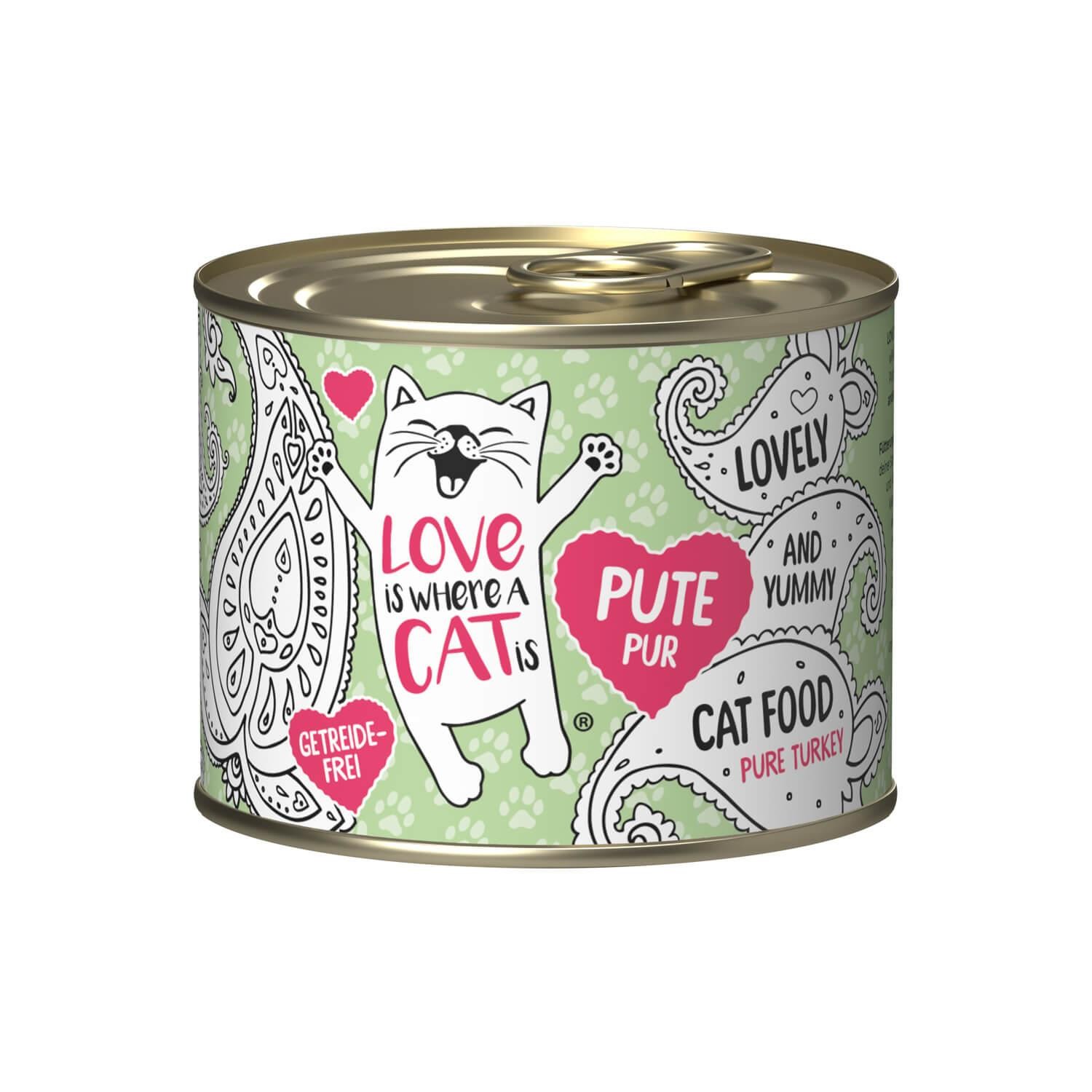 LOVE IS WHERE A CAT IS® 6x200g Pute pur