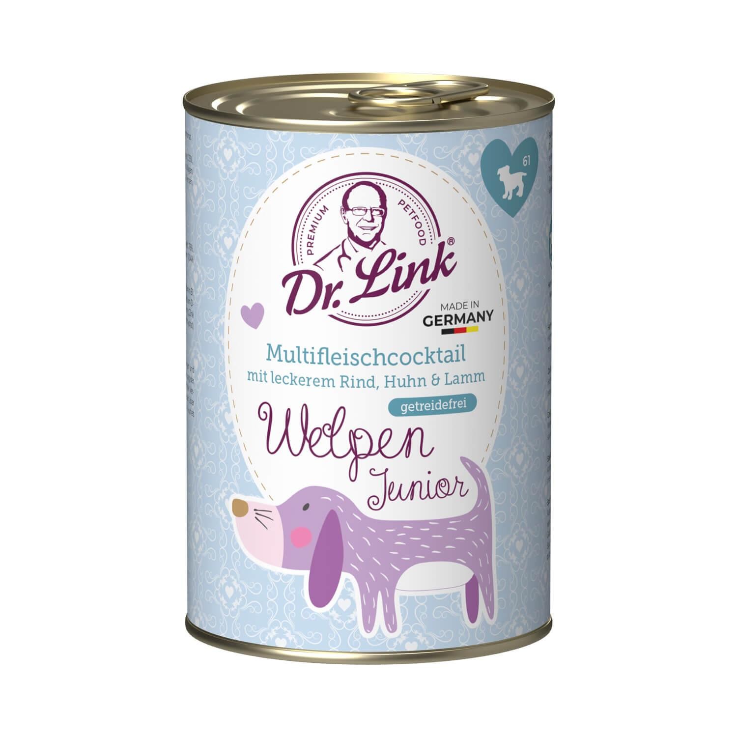 Dr. Link® WELPEN JUNIOR 1x400g Multifleischcocktail | Probedose