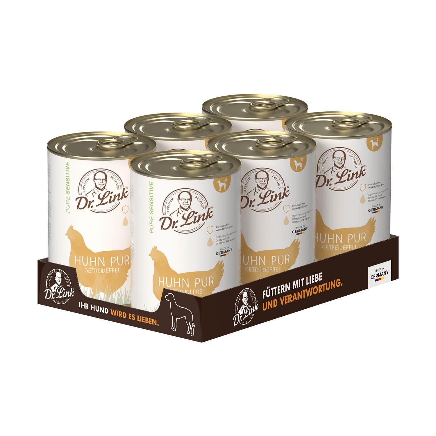 Dr. Link® PURE SENSITIVE 6x400g Huhn pur