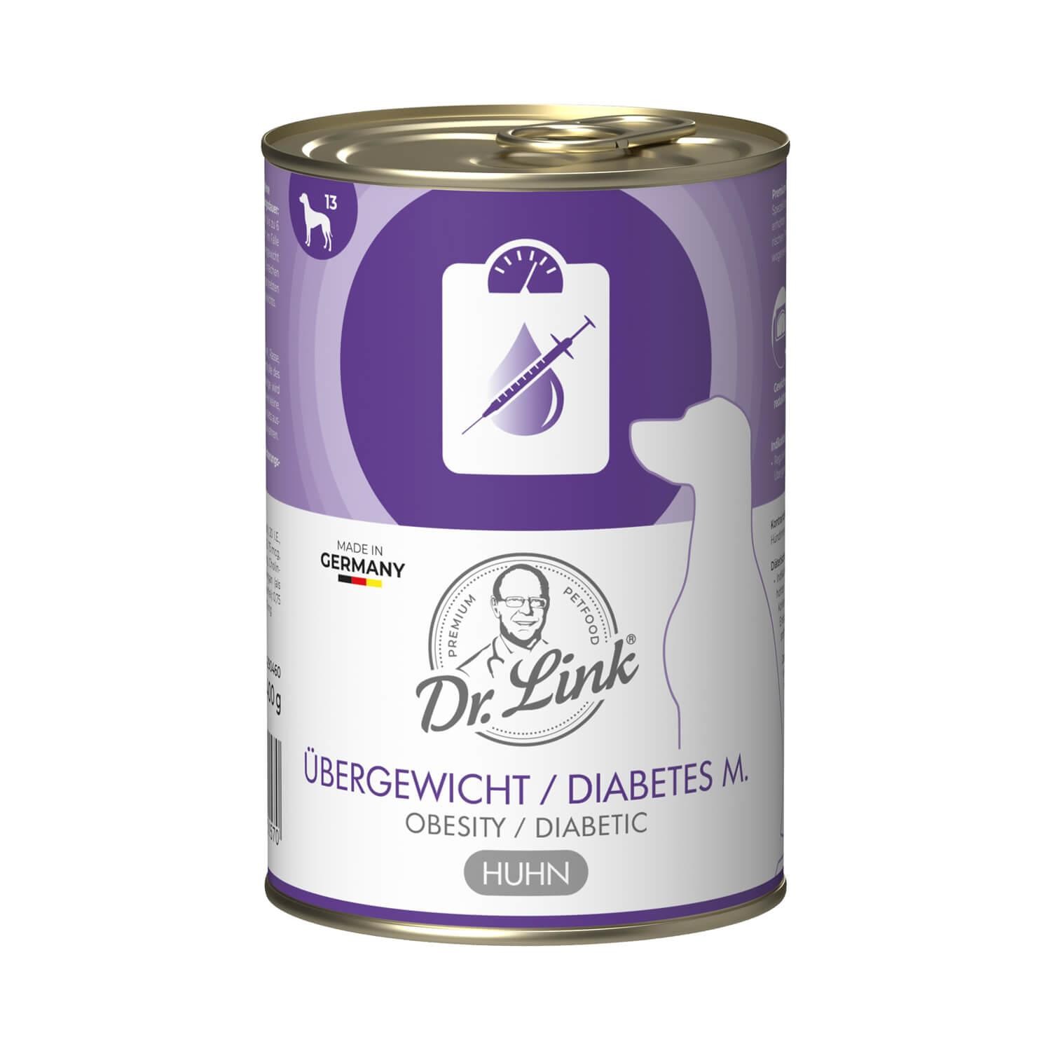 Dr. Link® SPEZIAL-DIÄT 1x400g Übergewicht / Diabetes m. | Obesity / Diabetic Huhn | Probedose