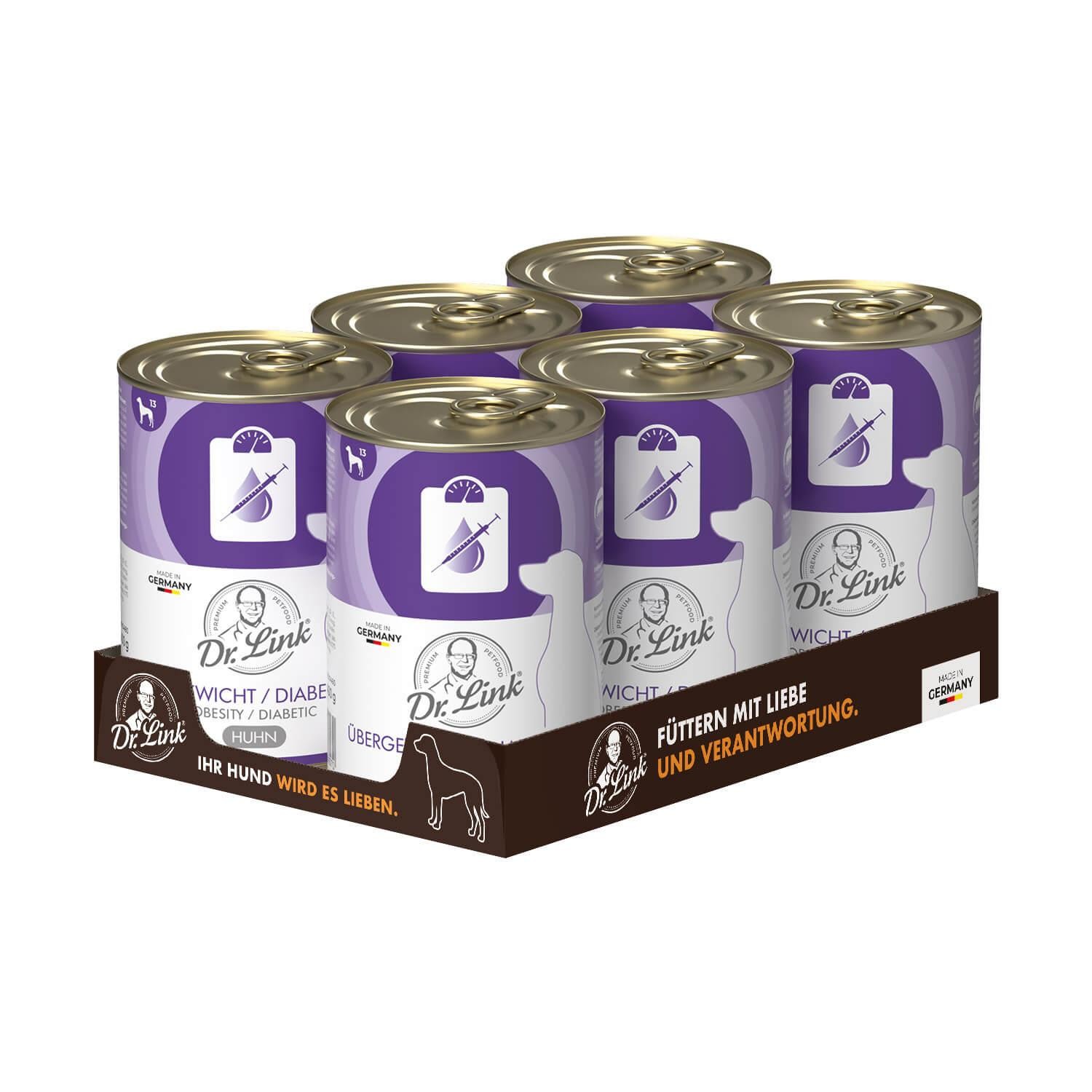 Dr. Link® SPEZIAL-DIÄT 6x400g Übergewicht / Diabetes m. | Obesity / Diabetic Huhn