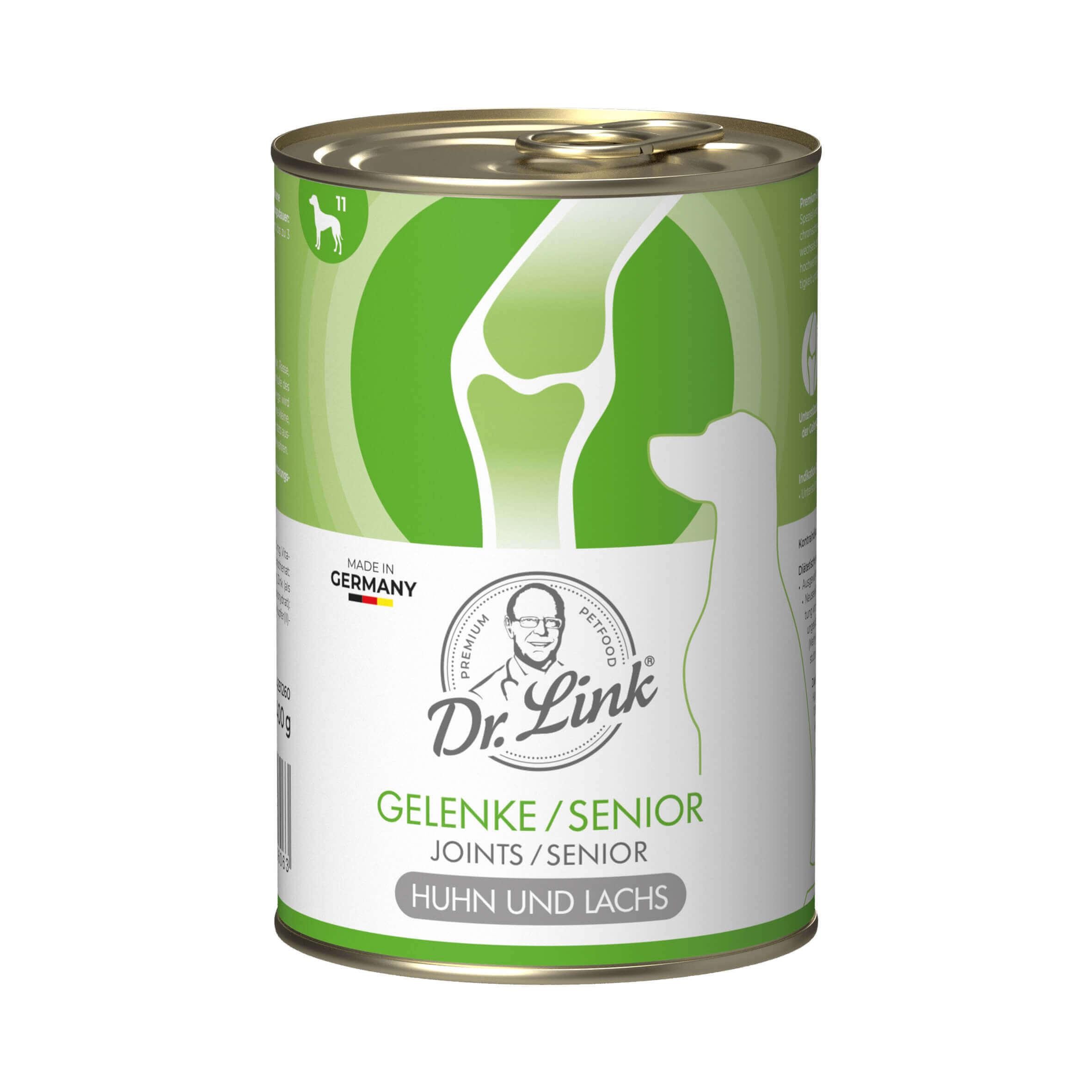 Dr. Link® SPEZIAL-DIÄT 1x400g Gelenke / Senior | Joints / Senior Huhn und Lachs | Probedose