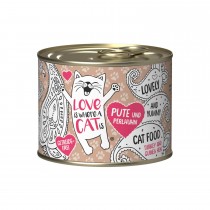 LOVE IS WHERE A CAT IS® 6x200g Pute und Perlhuhn