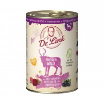 Dr. Link® SUPER NATURAL 1x400g Rentier und Wild mit Hüttenkäse, Rote Bete und Brombeeren | Probedose