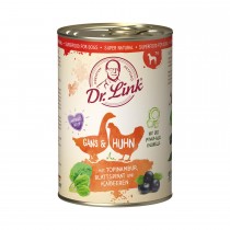 Dr. Link® SUPER NATURAL 18x400g SPARPACK Gans und Huhn mit Topinambur, Blattspinat und Acaibeeren