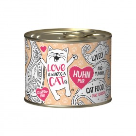 LOVE IS WHERE A CAT IS® 6x200g Huhn pur