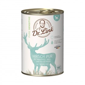 Dr. Link® PURE SENSITIVE 6x400g Hirsch pur mit Kartoffel, Apfel und Preiselbeere